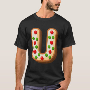 Camiseta Letra De Alfabetos De Natal Do Capital Mais Fofo