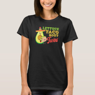 Camiseta Letra De Anúncio Do Bebê Taco Sobre Gêmeos