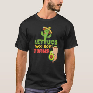 Camiseta Letra de Anúncio do Bebê Taco Sobre Gêmeos 2