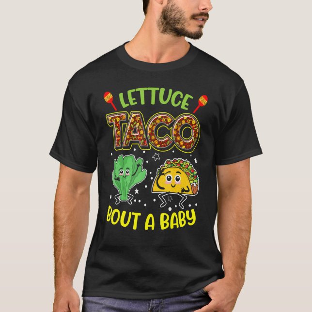 Camiseta Letra De Anúncio Do Bebê Taco Sobre Um Bebê 2 (Frente)