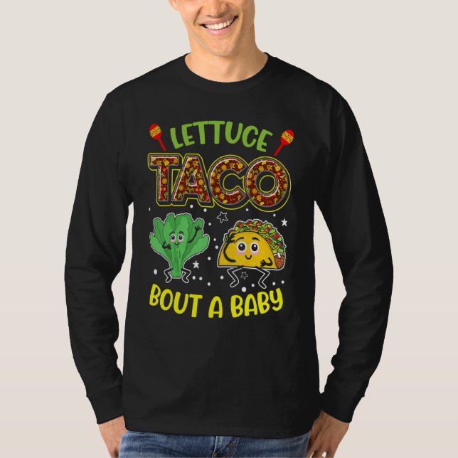 Camiseta Letra De Anúncio Do Bebê Taco Sobre Um Bebê 2 (Frente)