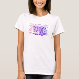 Camiseta Letra de desenho de palavras de livros