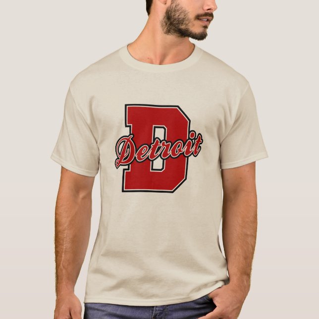 Camiseta Letra de Detroit (Frente)