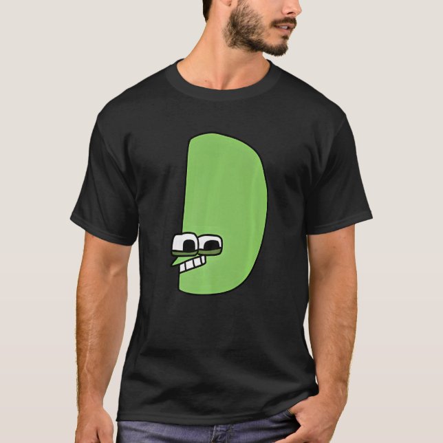 Camiseta Letra de Emoção D alfabético Lore (Frente)