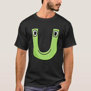 Camiseta Letra de Emoção U Alphabet Lore Para Meninas