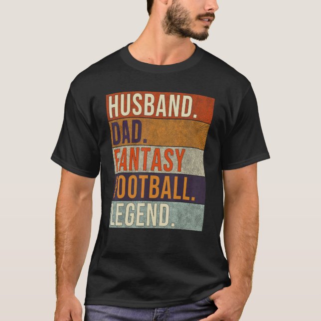 Camiseta Letra de futebol do Pai Marido Fantasy (Frente)