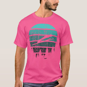 Camiseta Letra de Jumper de Esquema de Esquema