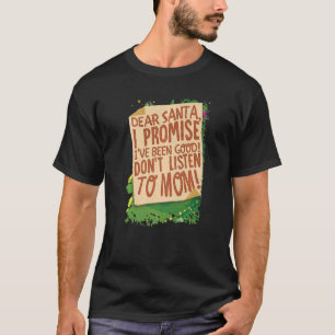 Camiseta Letra de Natal em Branco para Papais noeis Premium