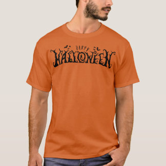 Camiseta Letra de Slogan Feliz Halloween Engraçada