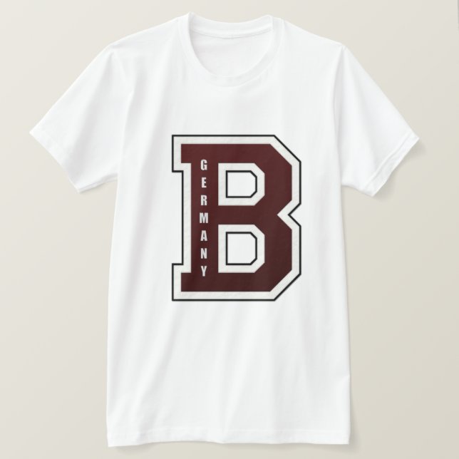 Camiseta Letra de time do colégio americana do segundo grau