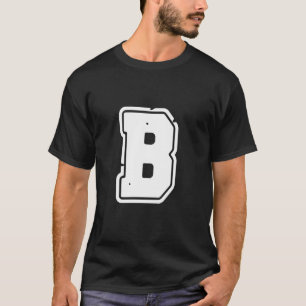 Camiseta Letra Distinta B Maiúscula Monograma em Alfabeto I