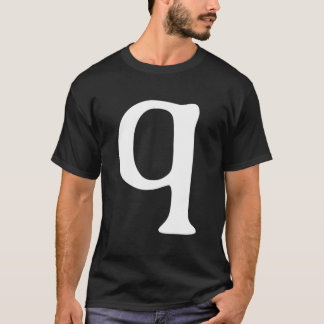 Camiseta Letra do Alfabeto Q Q Carnaval de Halloween