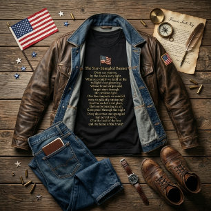 Camiseta Letra do Hino dos EUA