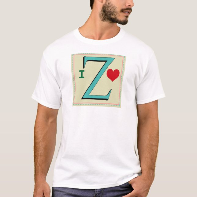 CAMISETA LETRA DO MONOGRAMA DE Z (Frente)