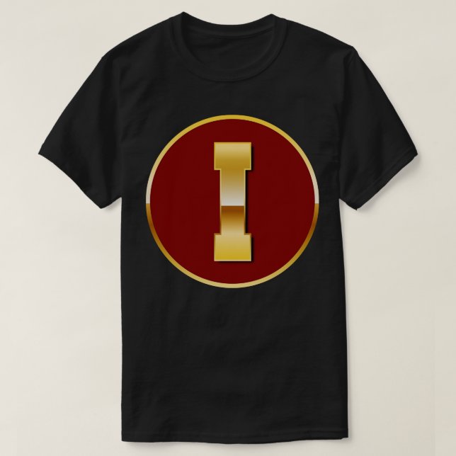 Camiseta Letra Dourada I (Frente do Design)