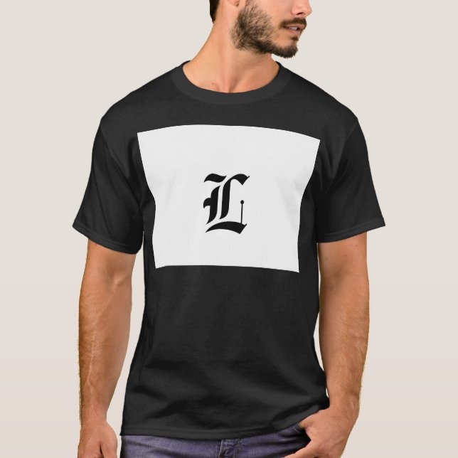 Camiseta Letra em inglês antiga personalizada (por exemplo, (Frente)