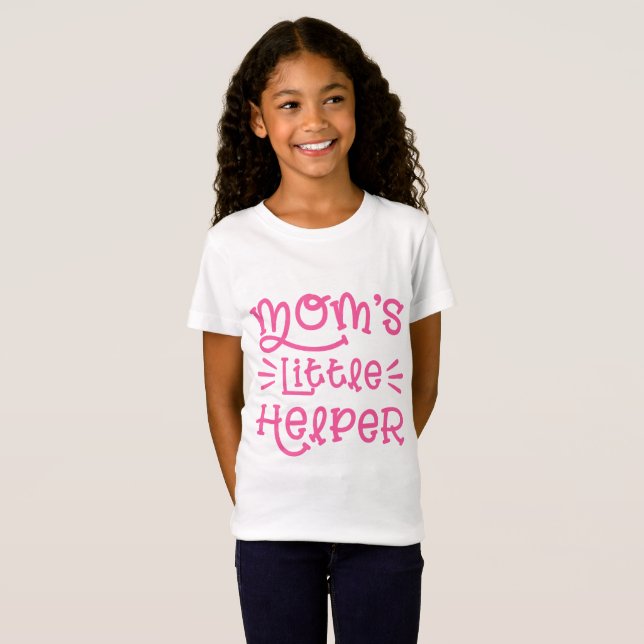 Camiseta Letra-Escrita Curta-Mão-Mão-de-Mãe Rosa (Frente Completa)