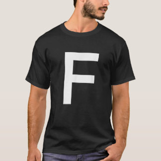 Camiseta Letra F alfabético Monograma inicial