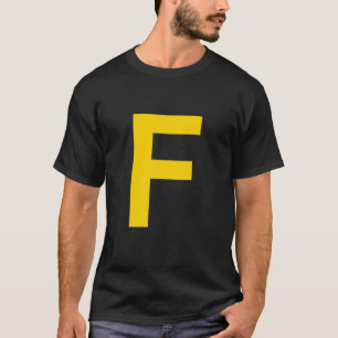 Camiseta Letra F Maiúscula Alfabeto