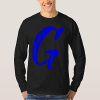 Letra G Alfabeto Grande Azul Gráfico Inicial