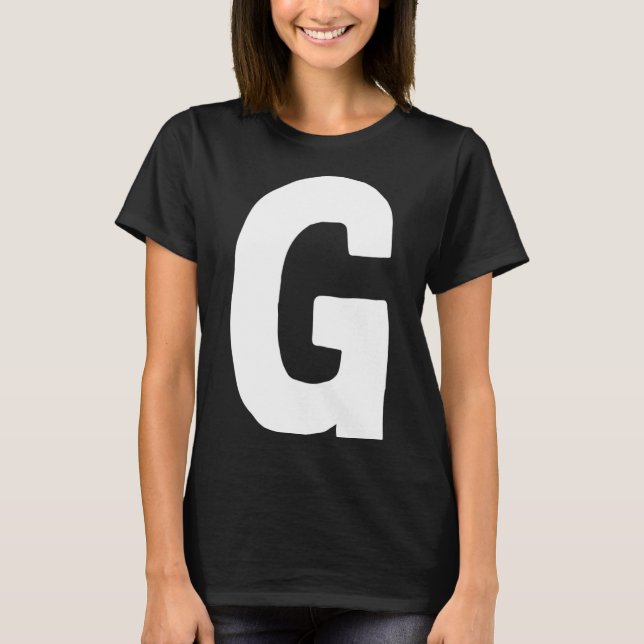 Camiseta Letra G grande e negrito branco (Frente)