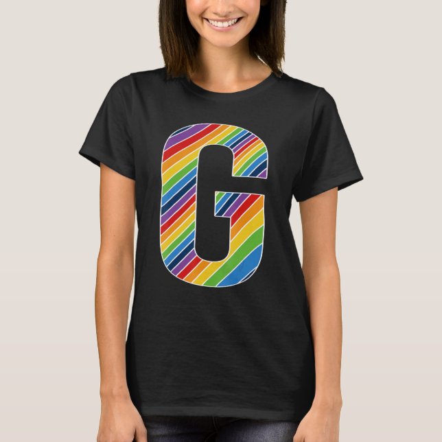 Camiseta Letra G Lésbica Orgulho gay Bissexual Trans - Letr (Frente)