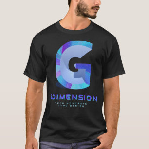 Camiseta Letra G Moderna em Monograma 3D Tech