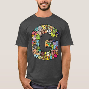 Camiseta Letra G Monstros Nome Alfabeto Inicial Monog Cute