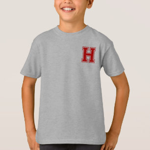 Camiseta Letra H - Nome inicial Alfabeto Monograma