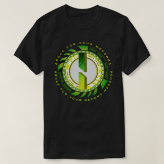 Camiseta Letra I de Tipografia de Tecnologia Futurista Text