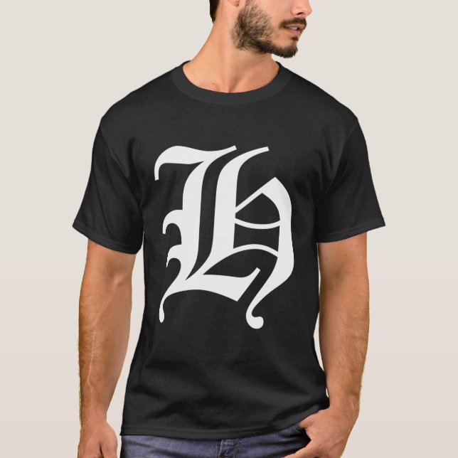 Camiseta Letra Inglesa Antiga H (Frente)