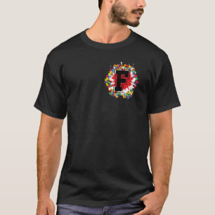 Camiseta Letra Inicial F Personalizada de Conscientização d