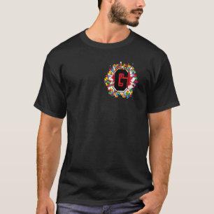 Camiseta Letra Inicial G Personalizada de Conscientização d