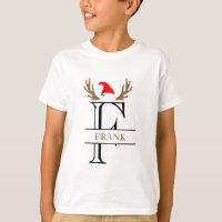 Letra Inicial Personalizada F Chapéu de Papai Noel
