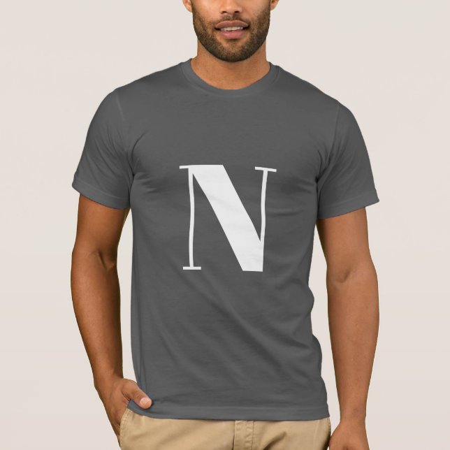 Camiseta Letra inicial | Tendência de Na moda moderna monog (Frente)