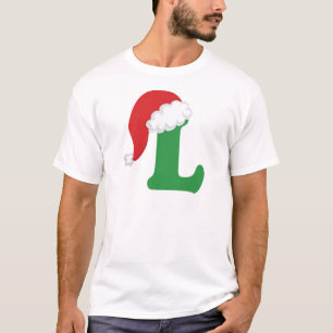 Camiseta Letra L alfabeto do Natal