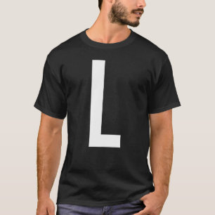 CAMISETA LETRA L ALPHABET MONOGRAMA INICIAL