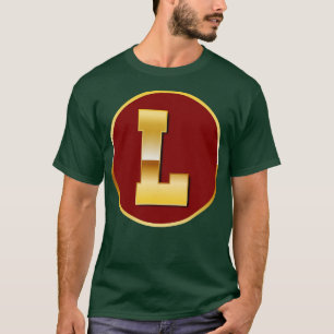 Camiseta Letra L Dourada