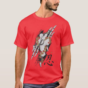 Camiseta Letra legal Samurai japonesa Ninja Warrior T Comb