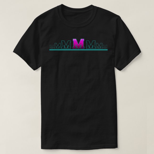 Camiseta Letra M (Frente do Design)