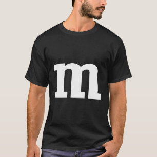 Camiseta Letra M Chocolate Candy Halloween Team S