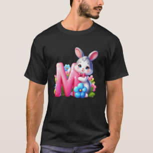 Camiseta Letra M do alfabeto de Páscoa u2013 Ovo engraçado 