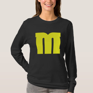 Camiseta Letra M Minúscula Alphabet Correspondente ao Anúnc