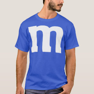 Camiseta Letra M Minúscula Alphabet Correspondente ao Hallo