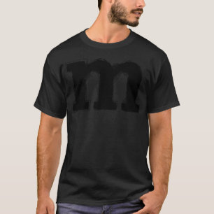 Camiseta Letra M Minúscula M Alphabet Handmade