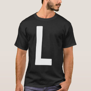 Camiseta Letra maiúscula L Monograma Norwester Tipo de letr