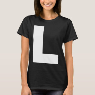 Camiseta Letra Maiúscula Negrito Alfabeto Letra Monograma M