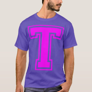 Camiseta Letra maiúscula Nome Monograma inicial Texto cor-d