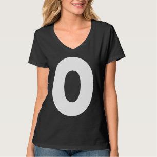 Camiseta Letra Maiúscula O Negrito Alfabeto Monograma Maiús