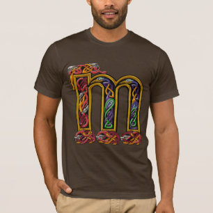 Camiseta Letra medieval "M" História-amantes T-Shirt